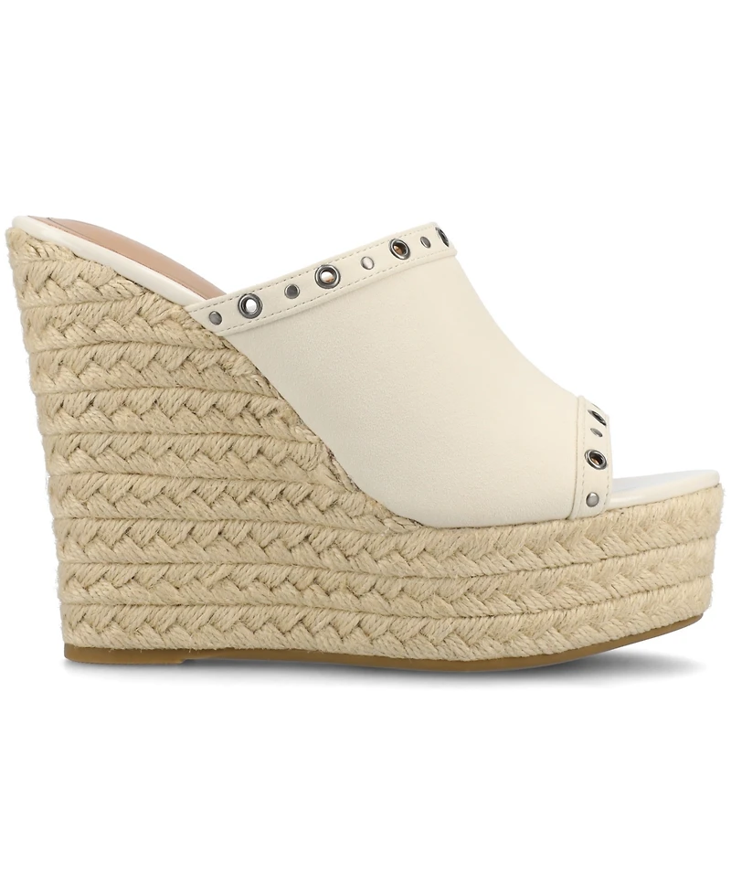 Journee Collection Women's Yari Platform Espadrille Wedge Sandals