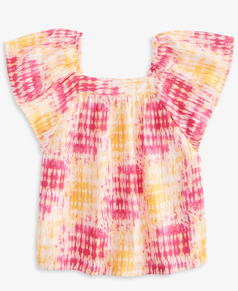 Epic Threads Little & Big Girls Coast Dye Flutter Top, Exclusively at Macy's