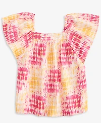Epic Threads Little & Big Girls Coast Dye Flutter Top, Exclusively at Macy's