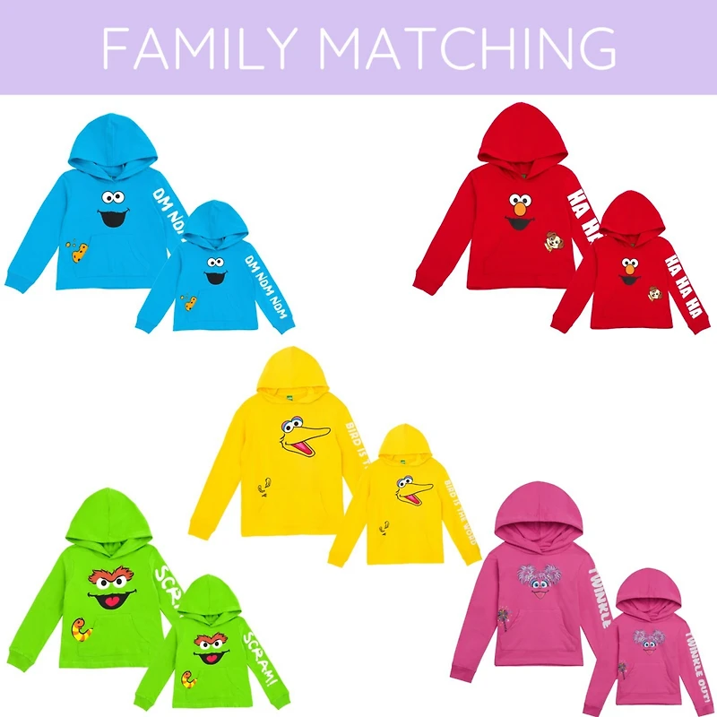 Sesame Street Toddler Boys Matching Family Cosplay Pullover Hoodie