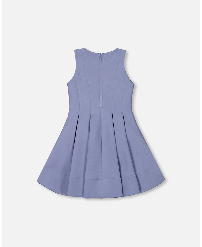 Deux par Deux Big Girls Neoprene Bow Dress Old Blue
