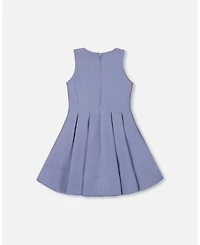 Deux par Deux Big Girls Neoprene Bow Dress Old Blue