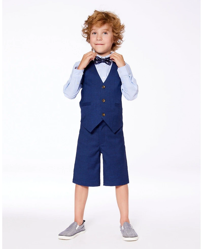Deux par Big Boys Sleeveless Vest Navy Blue