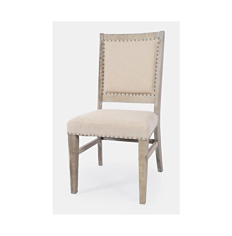Fairview Transitional Solid Wood Upholstered Side Chair (Set of 2)