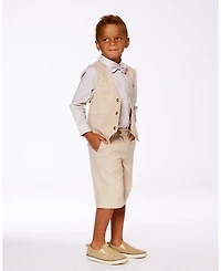 Deux par Deux Big Boys Sleeveless Vest Light Taupe