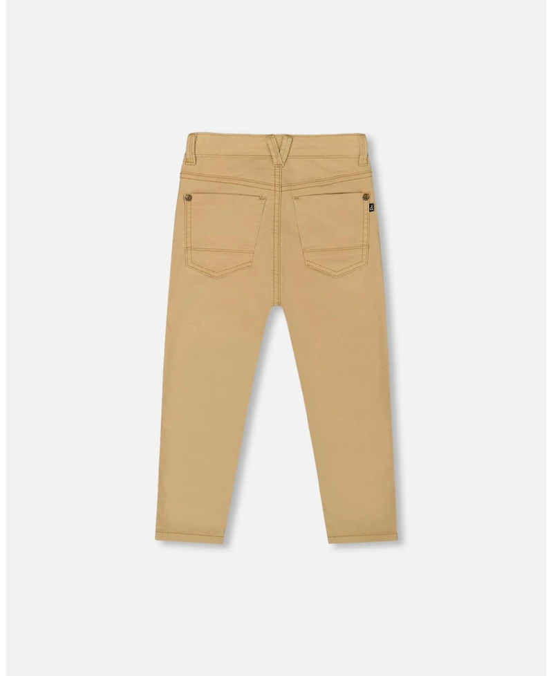 Deux par Deux Toddler Boys Stretch Twill Pants Light Golden Beige - Toddler|Child
