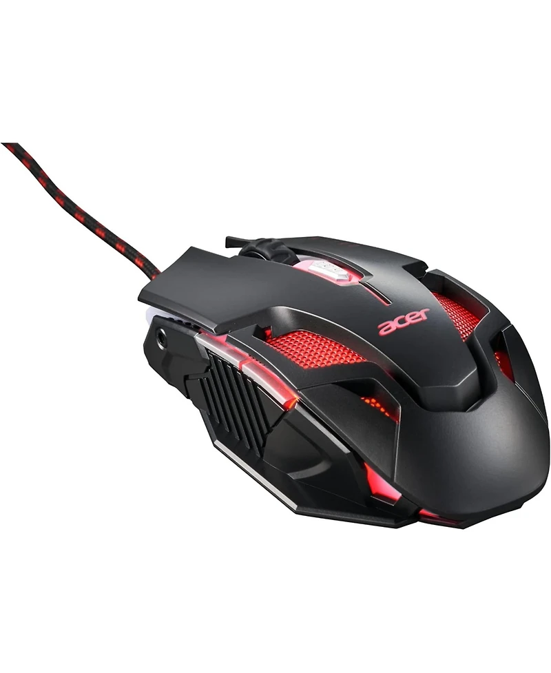 acer Nitro Gaming Mouse Iii: 6D Optical Gaming Mouse with High 125MHz Polling Rate | 7 Colorful Breathing Lights with Led Logo and Pattern | 6 Optiona