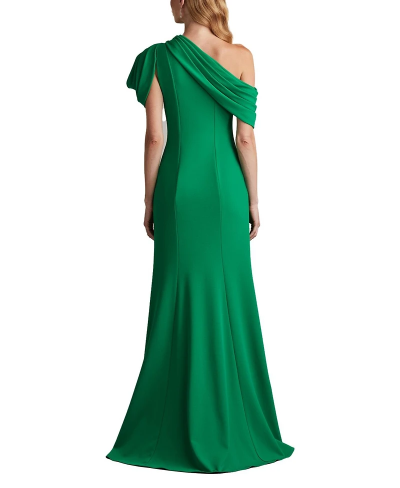 Tadashi Shoji Copley Shoulder Drape Gown