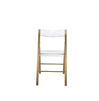 Acrylic Folding Chair in Brushed Finish with Stainless Steel Frame for Kitchen