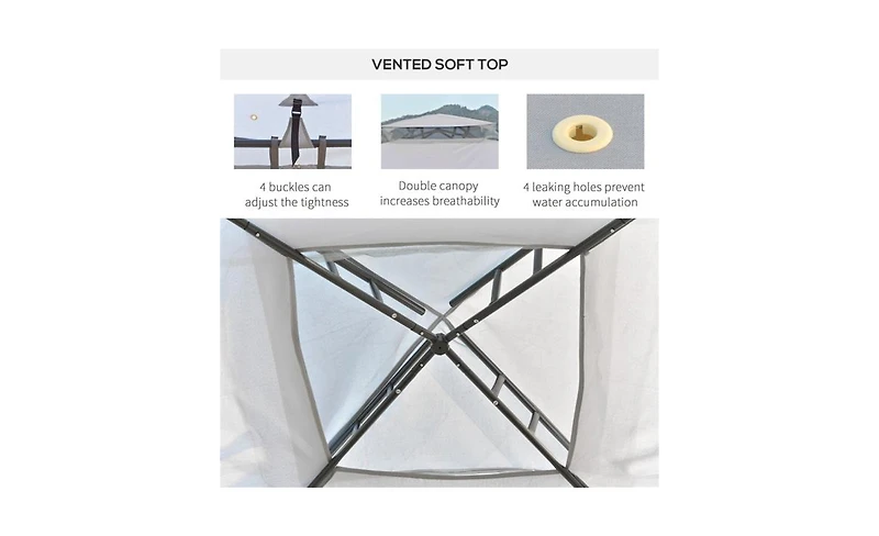 Outdoor Patio Gazebo for Garden, Deck, or Backyard Shelter