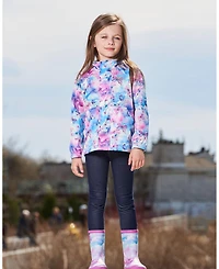 Deux par Girl Printed Packable Windbreaker Butterflies On Multicolored Background - Toddler|Child