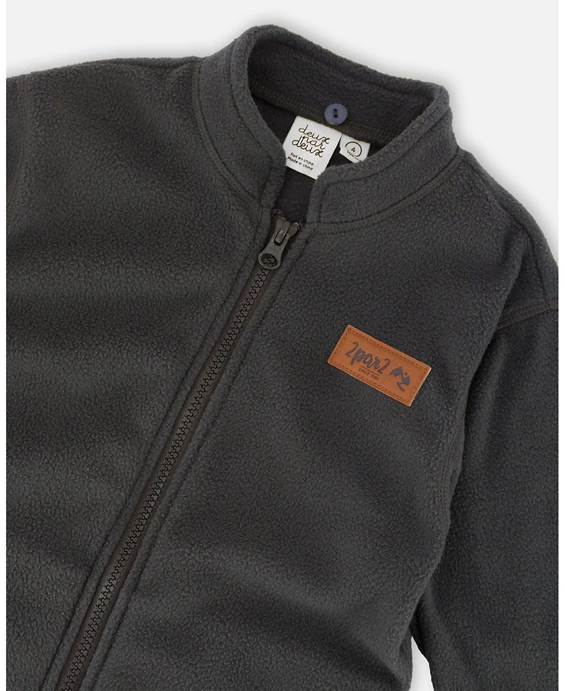 Deux par Deux Toddler Boys 3-In-1 Mid-Season Outerwear Set Gray, Beige, Orange, And Sage - Toddler|Child