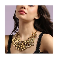 Botanical Cluster Statement Necklace