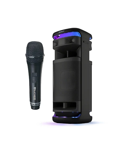 Sony Ult Tower 10 Party Speaker - SRSULT1000 (Black) Wired Unidirectional Dynamic Microphone Bundle