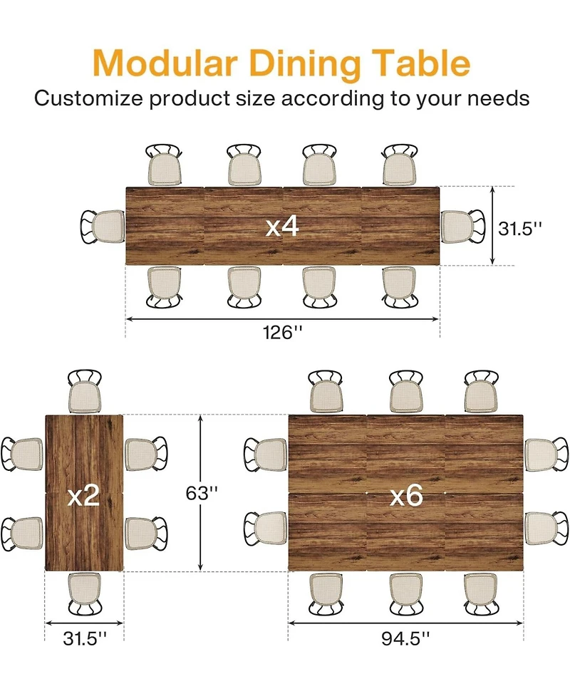 Tribesigns Square Dining Table Set of 2, 31.5" Industrial Dinner Table with Metal Base, Wood Kitchen Table for 4-6 People, Brown Bar Table