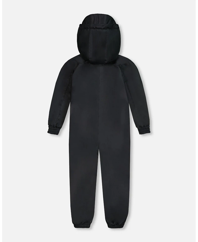 Deux par Kids Unisex Solid Mid-Season One-Piece Outerwear Black - Toddler|Child