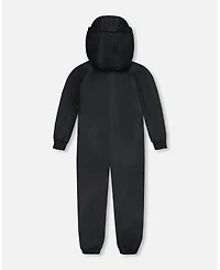 Deux par Kids Unisex Solid Mid-Season One-Piece Outerwear Black - Toddler|Child