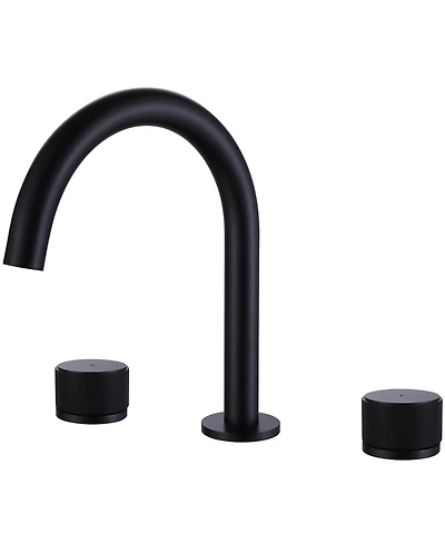 8 in. Widespread 2-Handle High-Arc Bathroom Faucet in Matte Black