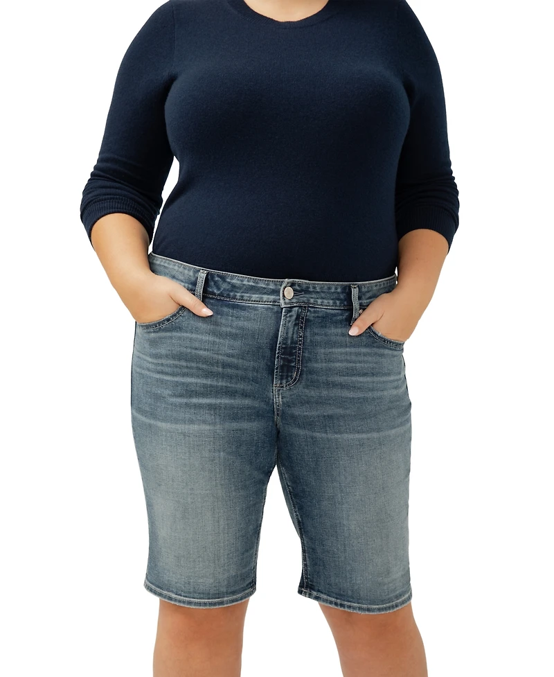 Silver Jeans Co. Plus Elyse Denim Bermuda Shorts