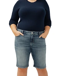 Silver Jeans Co. Plus Elyse Denim Bermuda Shorts