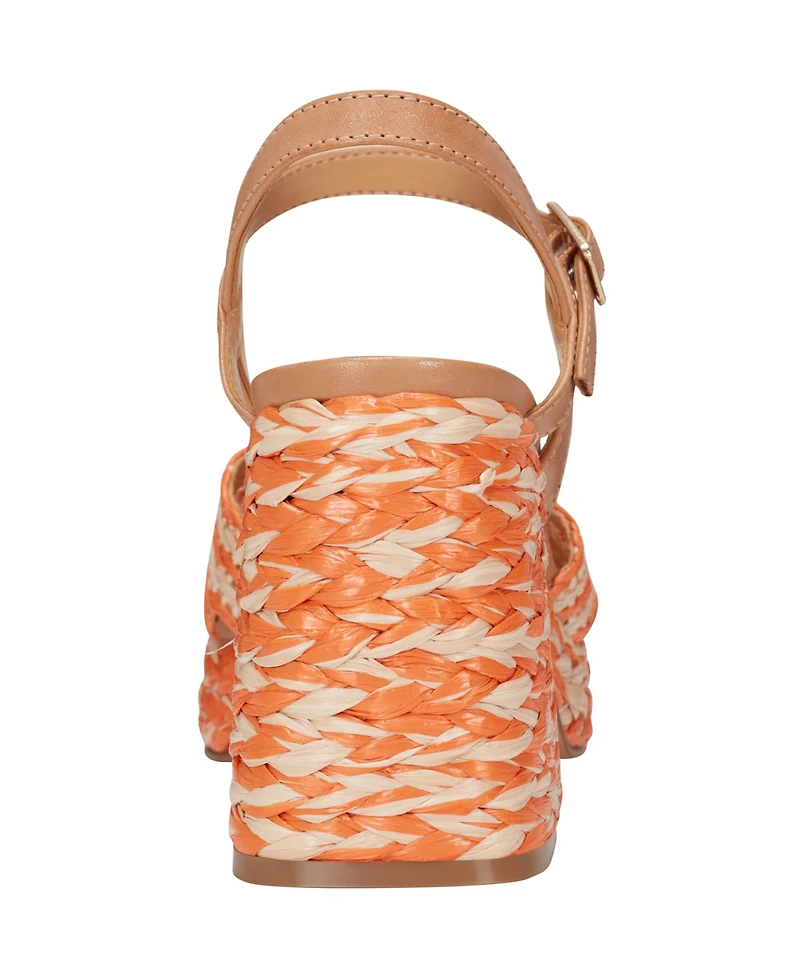 Marc Fisher Ltd Women's Juliey Woven Block Heel Platform Sandals