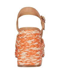 Marc Fisher Ltd Women's Juliey Woven Block Heel Platform Sandals