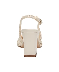 Marc Fisher Ltd Women's Zaiden Woven Block Heel Slingback Pumps