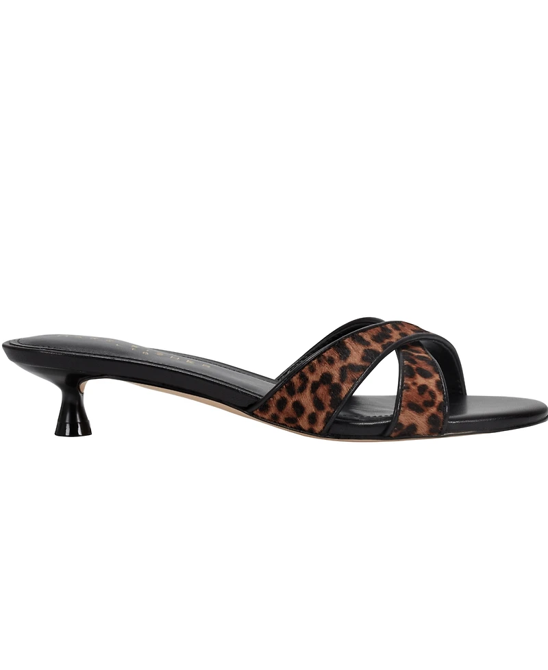 Marc Fisher Ltd Women's Tracey Crisscross Kitten Heel Sandals