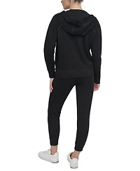 Dkny Sport Women's Two-Tone Zip-Front Long-Sleeve Hoodie