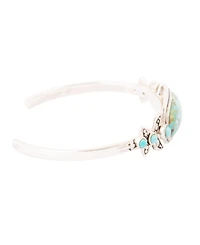Barse Emile Blue Turquoise Sterling Silver Oval Cuff Bracelet