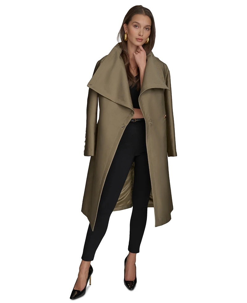Donna Karan New York Women's Draped-Neck Trench Coat