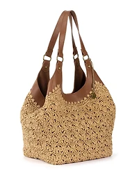 The Sak Roma Straw Small Shopper Tote Bag