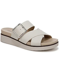 LifeStride Women's Getaway Open Square Toe Platform Slide Sandals
