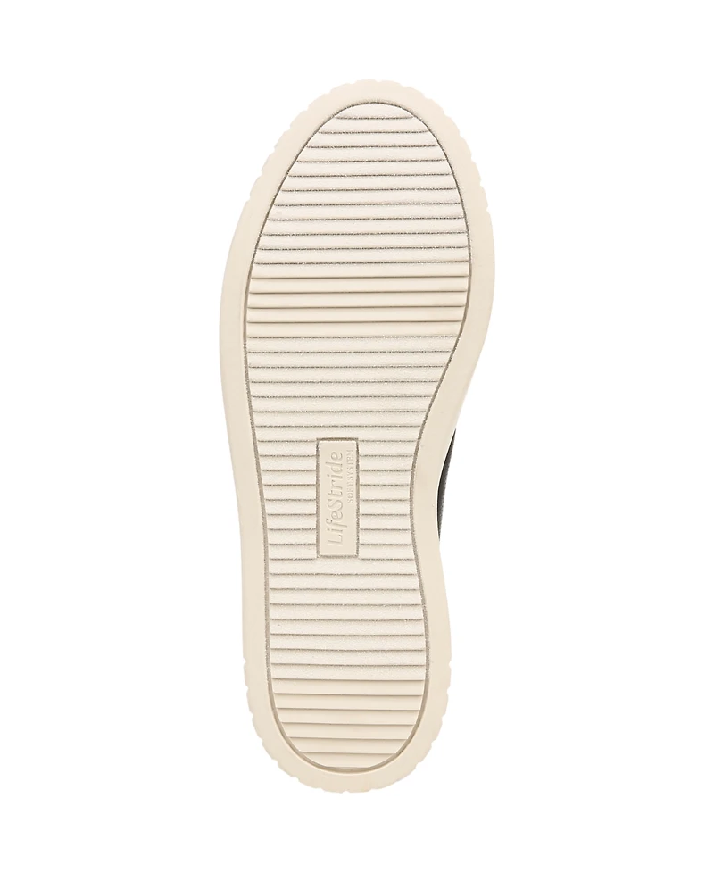 LifeStride Women's Geneva Closed Round Toe Platform Penny Loafers