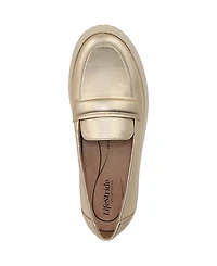 LifeStride Women's Geneva Closed Round Toe Platform Penny Loafers