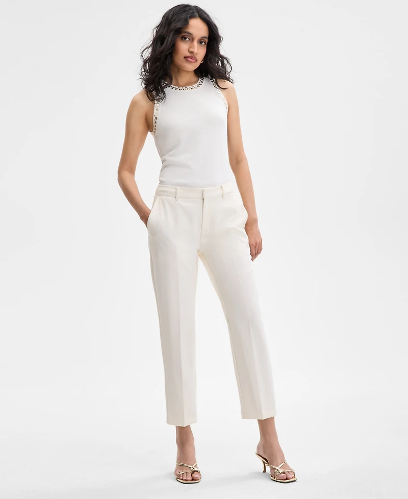 I.n.c. International Concepts Petite Mid-Rise Slim Trousers, Exclusively at Macy's