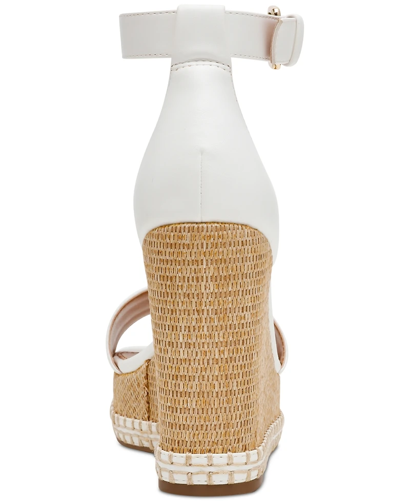 Dv Dolce Vita Women's Tammara Ankle-Strap Platform Whipstitch Wedge Sandals