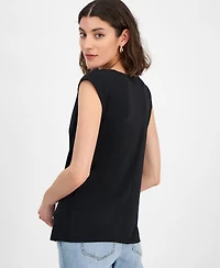 I.n.c. International Concepts Women's Sleeveless Cowlneck Blouse, Exclusively at Macy's