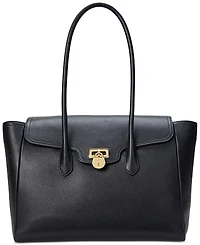 Lauren Ralph Pebbled Leather Extra-Large Tanner Satchel
