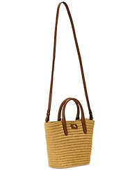 Lauren Ralph Lauren Woven Straw Medium Brie Tote Bag