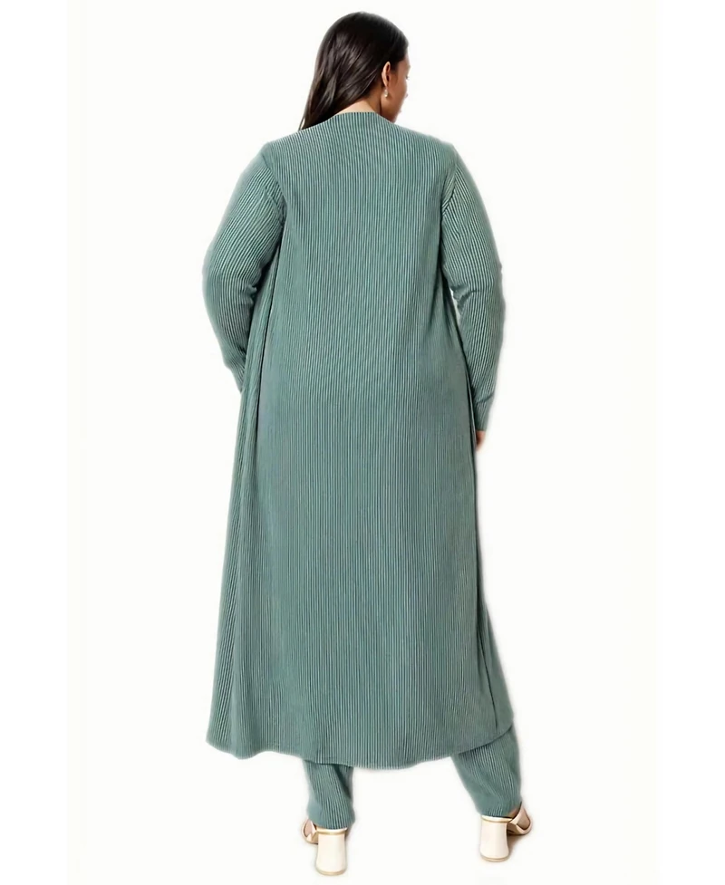 L I V D Women's Plus Luna Three Piece Rib Set