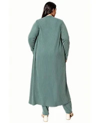 L I V D Women's Plus Luna Three Piece Rib Set