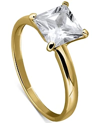 Giani Bernini Cubic Zirconia Square Solitaire Ring, Exclusively at Macy's