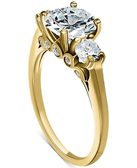 Giani Bernini Cubic Zirconia Three Bridal Stone Ring Sterling Silver, Exclusively at Macy's