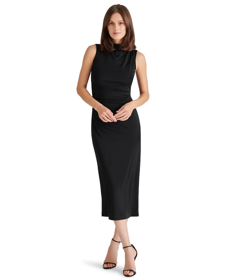 Steve Madden Women's Mo Mock Neck Midi Dress