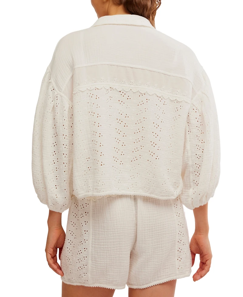 Free People Women's Full Bloom Eyelet Sleep Shirt