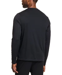 Reebok Men's Tech Long Sleeve Crewneck Logo T-Shirt