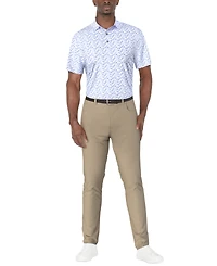 Pga Tour Men's Classic-Fit Geo-Print Golf Polo Shirt