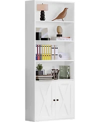Industrial Bookshelves and Bookcases with Doors Floor Standing