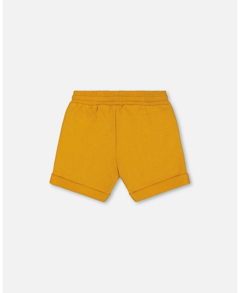 Deux par Deux Baby Boys French Terry Short Vibrant Orange